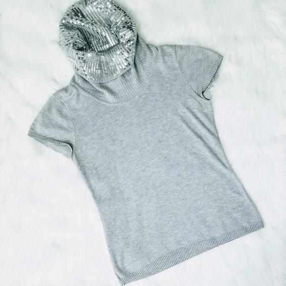 MICHAEL KORS Sequin Cowl Neck Cap Sleeved Top - Picture 4 of 7